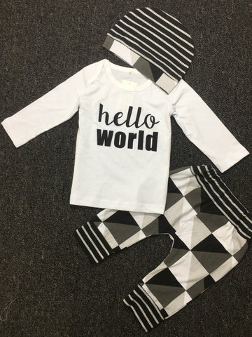 Adores - New Baby Boy/ Girl nfant Clothing Sets Baby Long Sleeve-  3pcs Outfits-  newborn clothes