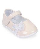 Cute Walk by Babyhug Bellies With Velcro Closure Bow Applique - Beige