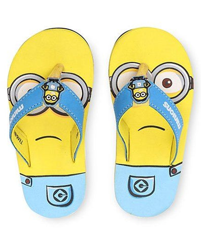 Minions Print Flip Flops Yellow - Main Image