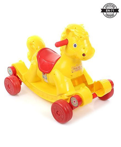 Babyhug Rock 'O' Ride Pony Ride-on - Yellow
