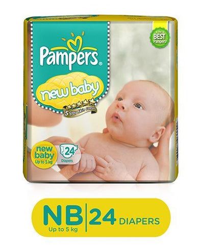 Pampers New Baby Diapers New Born - 24 Pieces