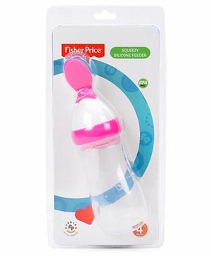 Fisher Price Squeezy Silicone Feeder Pink - 125 ml