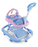 Musical Baby Walker With Push Handle - Blue