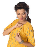 Kriti Three Fourth Sleeves Maternity Nursing Kurti - Yellow