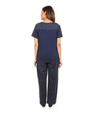 9teenAGAIN Short Sleeve Cotton Maternity Night Suit Set - Blue